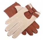fashion leather knitting gloves