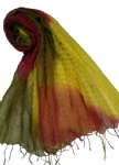 tie-dyed linen scarves